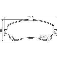 Remblokkenset, schijfrem BREMBO, u.a. für Renault