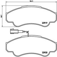 Remblokkenset, schijfrem BREMBO, u.a. für Peugeot, Citroën, Fiat