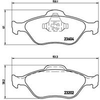 Remblokkenset, schijfrem BREMBO, u.a. für Ford, Mazda