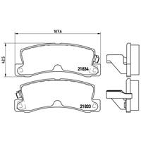 Remblokkenset, schijfrem BREMBO, u.a. für Toyota, Lexus
