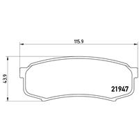 Remblokkenset, schijfrem BREMBO, u.a. für Toyota, Mitsubishi, Lexus