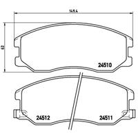 Remblokkenset, schijfrem BREMBO, u.a. für Opel, Chevrolet, Vauxhall, Pontiac