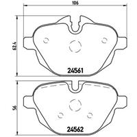 Remblokkenset, schijfrem BREMBO, u.a. für BMW