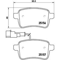 Remblokkenset, schijfrem BREMBO, u.a. für Alfa Romeo, Dodge