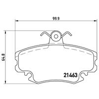 Remblokkenset, schijfrem BREMBO, u.a. für Renault, Alpine, Peugeot, Dacia