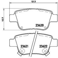 Remblokkenset, schijfrem BREMBO, u.a. für Toyota