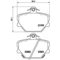 Remblokkenset, schijfrem BREMBO, u.a. für Smart