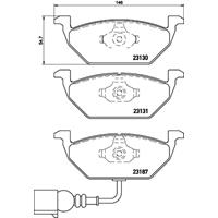 Remblokkenset, schijfrem BREMBO, u.a. für Audi, VW, Seat, Skoda