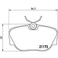 Remblokkenset, schijfrem BREMBO, u.a. für BMW