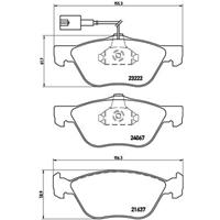Remblokkenset, schijfrem BREMBO, u.a. für Alfa Romeo, Fiat
