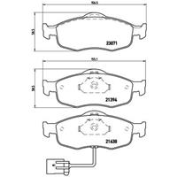 Remblokkenset, schijfrem BREMBO, u.a. für Ford, Ford Usa