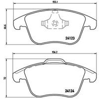 Remblokkenset, schijfrem BREMBO, u.a. für Volvo, Ford, Land Rover