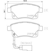 Remblokkenset, schijfrem BREMBO, u.a. für Ford