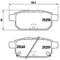 Remblokkenset, schijfrem BREMBO, u.a. für Suzuki
