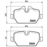Remblokkenset, schijfrem BREMBO, u.a. für BMW