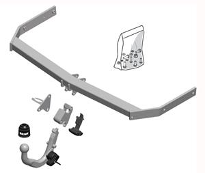 Diagonaal Afneembare Trekhaak Brink Ref. 515100
