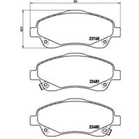 Remblokkenset, schijfrem BREMBO, u.a. für Toyota