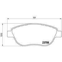 Remblokkenset, schijfrem BREMBO, u.a. für Fiat, Citroën, Lancia, Peugeot