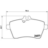 Remblokkenset, schijfrem BREMBO, u.a. für Mercedes-Benz
