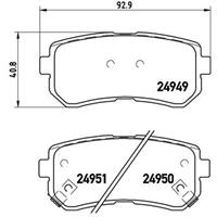 Remblokkenset, schijfrem BREMBO, u.a. für Hyundai