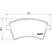 Remblokkenset, schijfrem BREMBO, u.a. für Mercedes-Benz, Renault