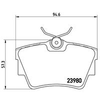 Remblokkenset, schijfrem BREMBO, u.a. für Renault, Fiat, Vauxhall, Opel, Nissan