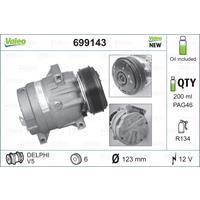 Compressor, airconditioning NEW ORIGINAL PART Valeo, Spanning (Volt)12V, u.a. für Opel, Renault, Vauxhall