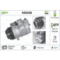 Compressor, airconditioning NEW ORIGINAL PART Valeo, Spanning (Volt)12V, u.a. für Mercedes-Benz