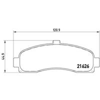 Remblokkenset, schijfrem BREMBO, u.a. für Nissan