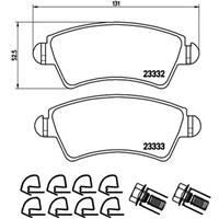 Remblokkenset, schijfrem BREMBO, u.a. für Citroën, Peugeot
