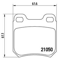 Remblokkenset, schijfrem BREMBO, u.a. für Opel, Saab, Vauxhall