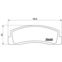 Remblokkenset, schijfrem BREMBO, u.a. für Lada