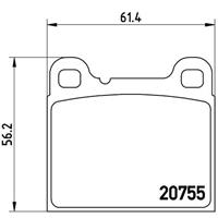 Remblokkenset, schijfrem BREMBO, u.a. für Volvo