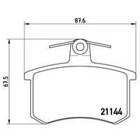 Remblokkenset, schijfrem BREMBO, u.a. für Audi, Alfa Romeo, Lancia, Fiat