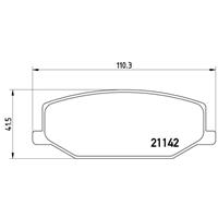 Remblokkenset, schijfrem BREMBO, u.a. für Suzuki, Santana