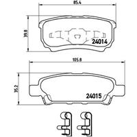 Remblokkenset, schijfrem BREMBO, u.a. für Mitsubishi, Chrysler, Dodge, Jeep