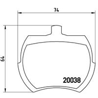 Remblokkenset, schijfrem BREMBO, u.a. für Austin, Innocenti, Austin-Healey, Rover, Riley, MG, Triumph