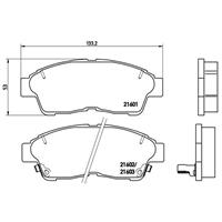 Remblokkenset, schijfrem BREMBO, u.a. für Toyota