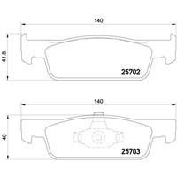 Remblokkenset, schijfrem BREMBO, u.a. für Renault, Smart, Dacia, Mercedes-Benz