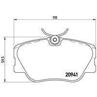 Remblokkenset, schijfrem BREMBO, u.a. für Mercedes-Benz