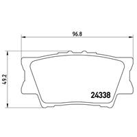 Remblokkenset, schijfrem BREMBO, u.a. für Toyota, Lexus
