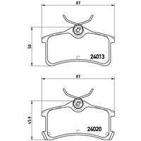 Remblokkenset, schijfrem BREMBO, u.a. für Toyota