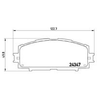 Remblokkenset, schijfrem BREMBO, u.a. für Toyota, Daihatsu