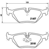 Remblokkenset, schijfrem BREMBO, u.a. für BMW, Wiesmann