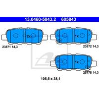 Remblokkenset, schijfrem ATE, u.a. für Nissan, Infiniti, Suzuki, Renault