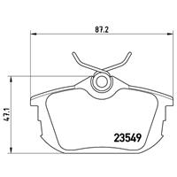 Remblokkenset, schijfrem BREMBO, u.a. für Smart, Proton, Volvo, Mitsubishi