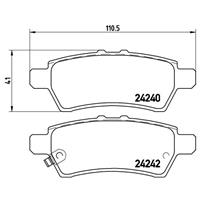 Remblokkenset, schijfrem BREMBO, u.a. für Nissan