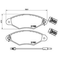 Remblokkenset, schijfrem BREMBO, u.a. für Nissan, Renault