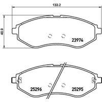 Remblokkenset, schijfrem BREMBO, u.a. für Daewoo, Chevrolet, Proton