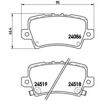 Remblokkenset, schijfrem BREMBO, u.a. für Honda